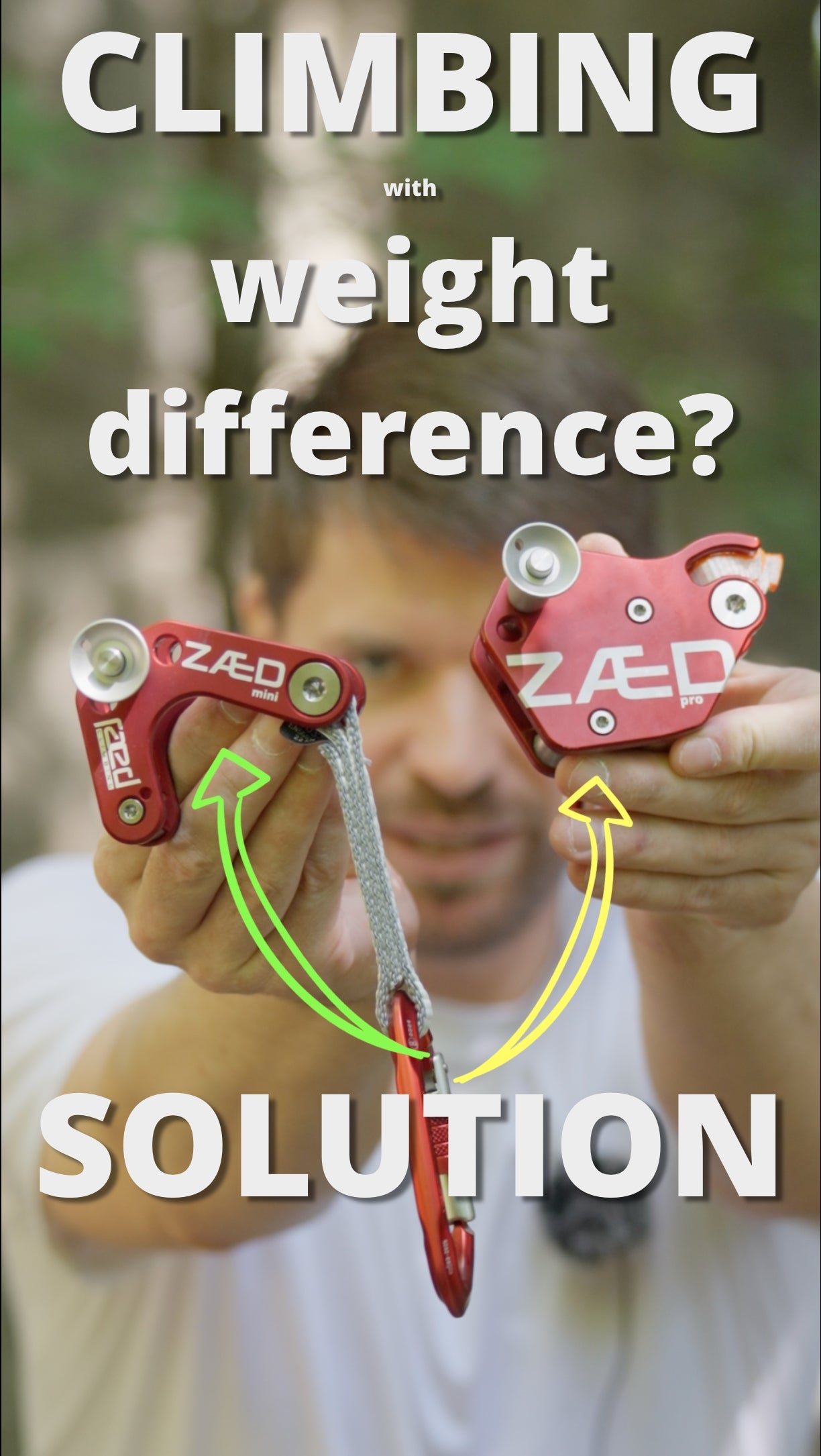 Load video: ZAED pro &amp; ZAED mini: belay brake assistants for climbers with weight difference